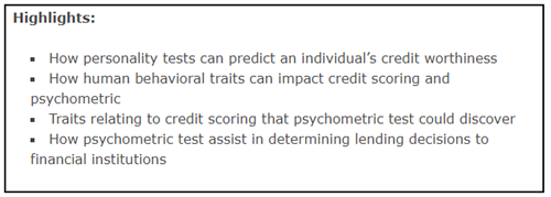 Psychometric Credit Assessment - blog highlights